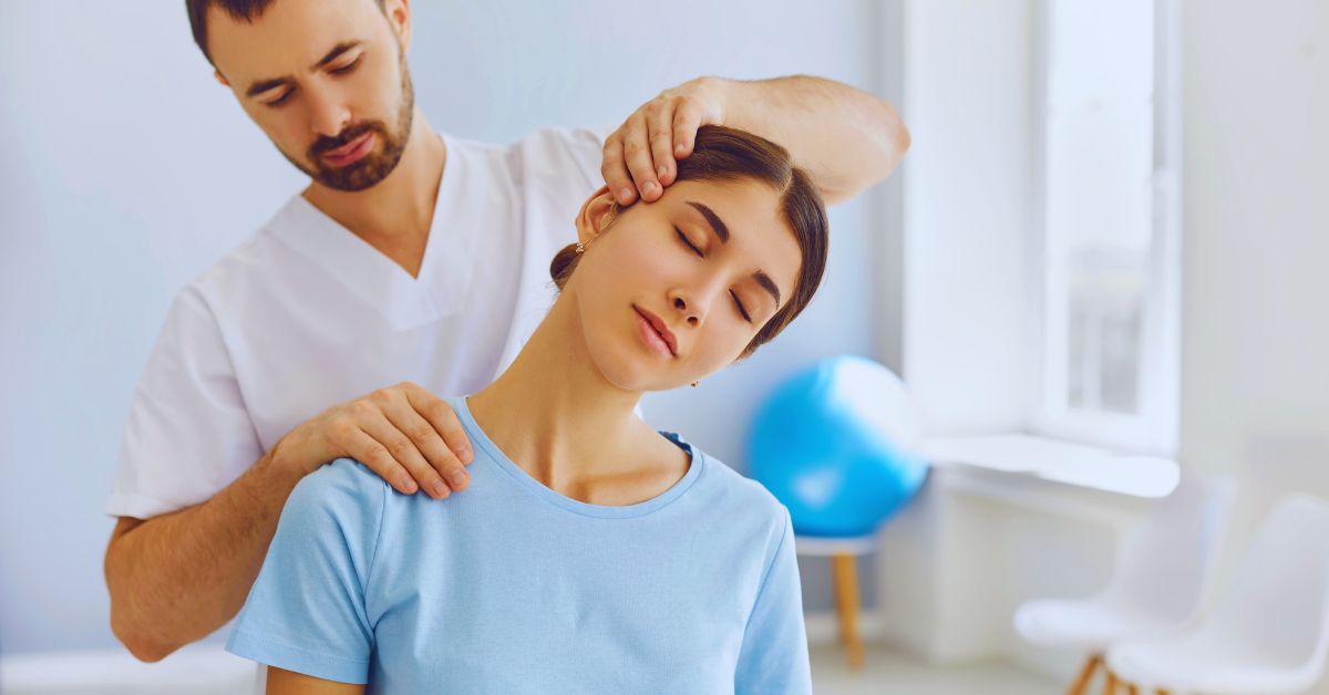 Dr. Kellerman performing a neck pain chiropractor adjustment in Fort Lauderdale